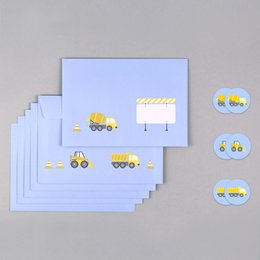 Einladungs-Set Baustelle Bob