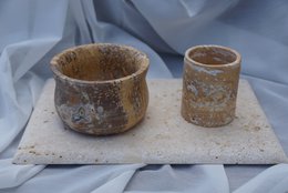 Travertine decorative bowl Hittite