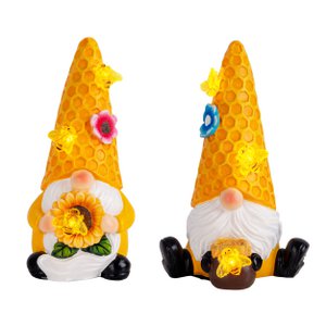 2 Set Deko/Solar Light "Abby", gemaakt van plastic met geïntegreerde LED's, Twilight Sensor, 17 cm hoog