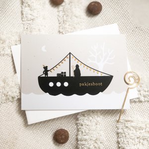 Kaart Pakjesboot | Goudfolie