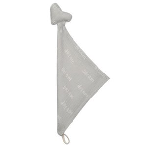 Windelkuscheltier mit Glöckchen aus Bio-Musselin-Baumwolle HEART DREAM