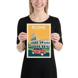 Vintage Rome Poster | Premium poster City Rome Italy