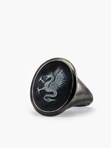 Dragon Cameo Signet Ring
