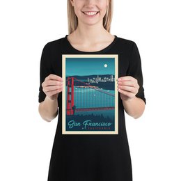 Vintage Poster van San Francisco | Poster Stad San Francisco Californië Verenigde Staten