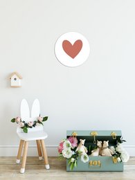 Decorative wall circles in various sizes and colors, including hearts, for kids' rooms.

The product is a set of decorative wall circles in different sizes (20 cm, 30 cm, 40 cm) and a variety of colors, including Positive Blush, Cenote, Tranquil Dawn, Apple Cheek, Taupe Twist, Early Dew, Sweet Sunset, Isle Royal, Olive Spring, Bright Skies, Oud Roze, Mint, Petrol, Spiced Honey, Roest, Vining Ivy, Wild Wonder, Wilde Vijg, and Lila Lavender. The circles feature a heart design, making them suitable for decorating kids' rooms.