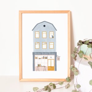 A4 Poster | Boekhandel | Huisjes
