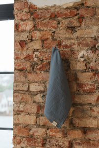 Dark Grey  linen kitchen towel