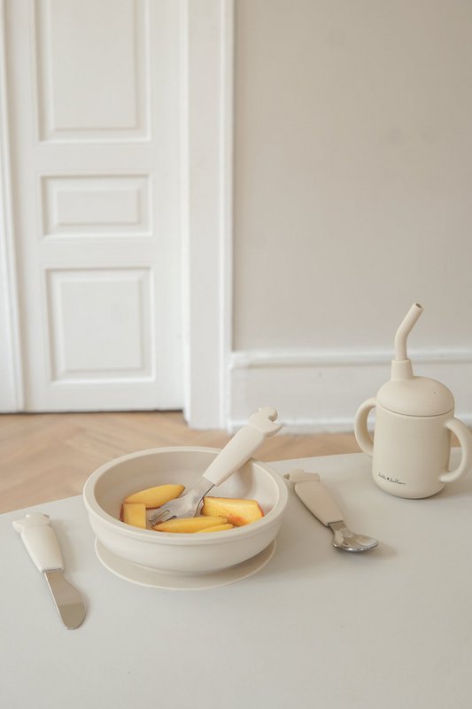 Sippy Cup in silicone - Beige ostrica