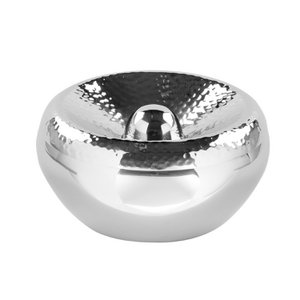 Aschenbecher APOLLO Edelstahl poliert silberfarben Ø 13 cm Höhe 6,2 cm