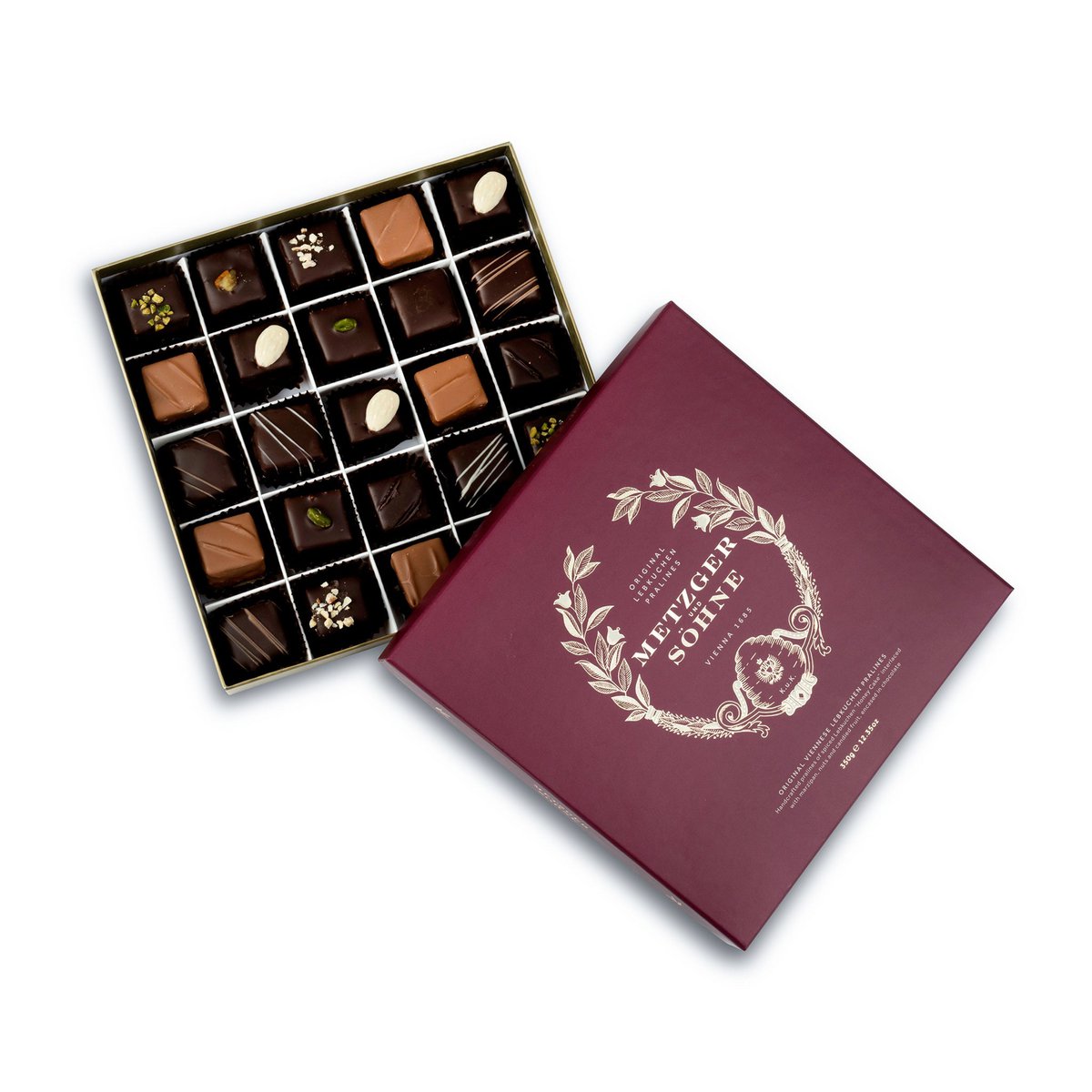 Grande Gingerbread Chocolates Box - Red