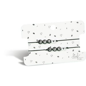 Armbänder Jut & Jul Schwarz und Weiß 2 Stück