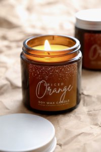 SPICED ORANGE, natürliche Sojawachskerze mit ätherischen Ölen