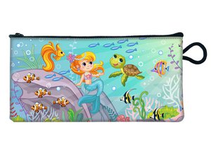Täschchen mit Meerjungfrau aus Kunstleder, 21x10cm