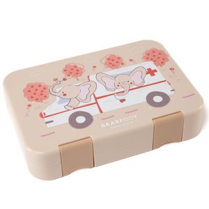 Kinderlunchbox met vakken, lunchbox, bentobox - olifanten