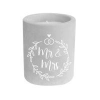Cement candle - Mr. & Mrs.