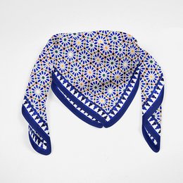 Blue Square Scarf Zellige v2
