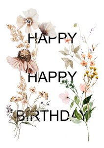 Sustainable card - Happy Happy Birthday