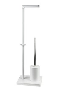 ZAC Toilettenpapierständer mit Bürste 20.5x16x65cm weiß
