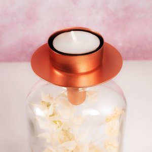 Roséfarbener Teelichthalter
