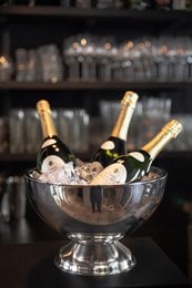 EDZARD champagnekøler flaskekøler vinkøler Cadiz, rustfrit stål højpoleret, dobbeltvægget, ø 32 cm