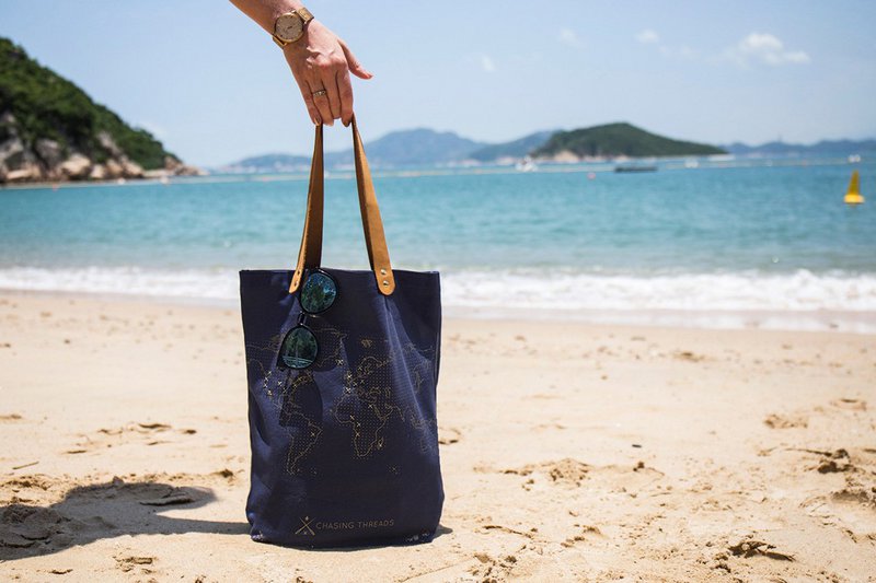 Stitch Tote Bag - Navy