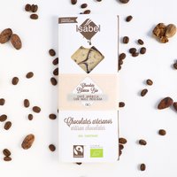 TABLETA BIO: Chocolade Blanco con Café Arábica y Nuez moscada (caja de 10 unidades de 80g)