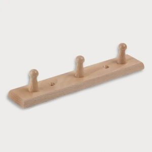 Coat Bar 3 knoppen gemaakt van hout 26 cm