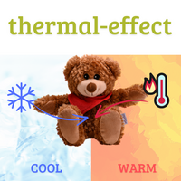 Heat cushion, the natural hot water bottle as a warm cuddly toy, large bear with organic millet filling and health herbs