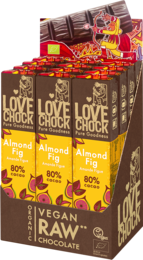 80% chocolate with almond and fig - Organic, raw, plant-based and sustainable