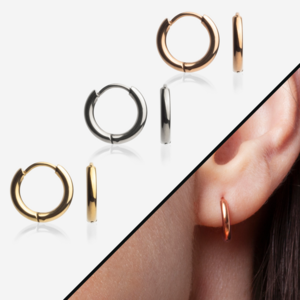 Stainless steel hoop earrings Basic • Waterproof earrings