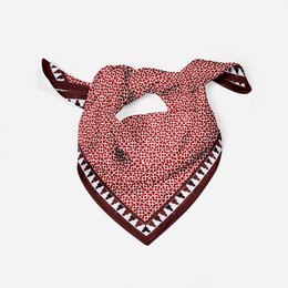 Red Square Scarf 100% Silk