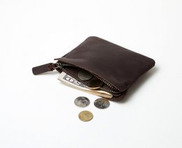 Leather "Zipper S" purse