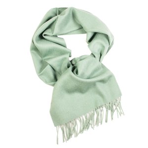 Alpaca wool light green scarf