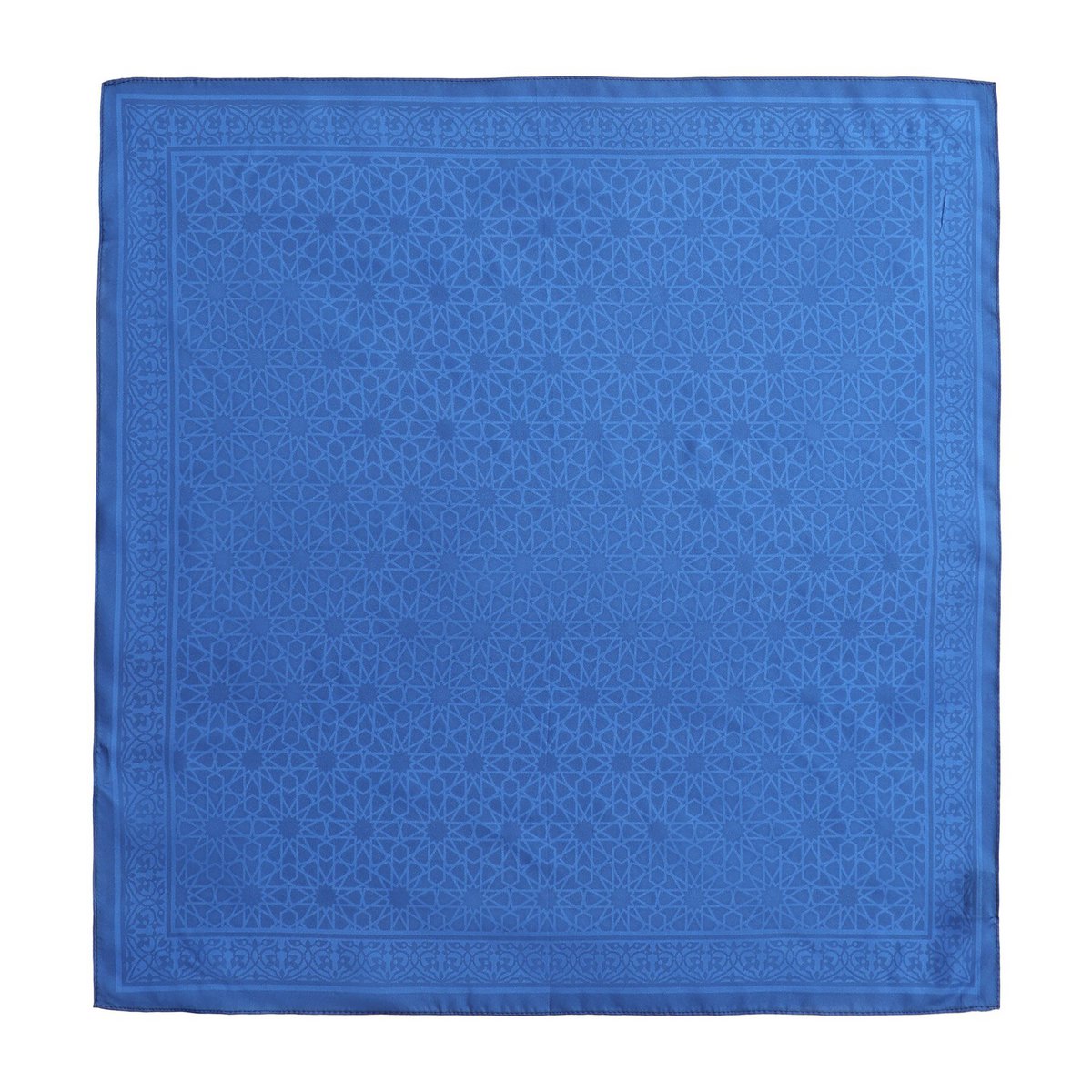 Blue Square Silk Scarf Dalila v1