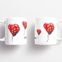 Banksy Ceramic Mug 325ml - Bandaged Heart