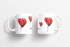 Banksy Keramikbecher 325ml - Verbundenes Herz