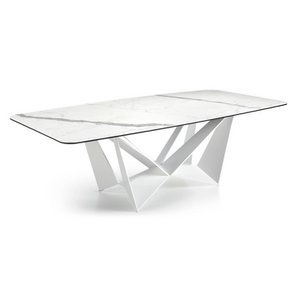 Calacatta porcelain dining table