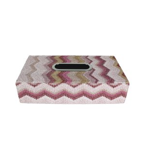 Tissuedoosje met zigzagroze roze patroon tissuedoosje
