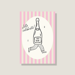 Postkarte 'Let's celebrate'