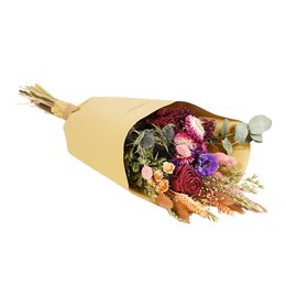 Getrocknete Blumen - Feldstrauß - Burgund