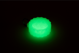 Glow-in-the-dark green festival cap, suitable for travel and outdoor activities.