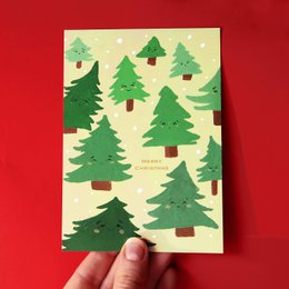 Christmas Trees Postcard (eco friendly)