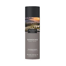 Body lotion in 250 ml bottle with Shinshiro scent. Contains moisturizing ingredients to nourish and hydrate skin.