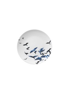 Wall plate birds - Delft blue - 16 cm