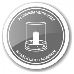 EDZARD Kingston lanterne, gevir design, aluminium, sølvfarvet, med glas, højde 13 cm, ø 15 cm