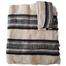Alpaca Poncho White - Lavet i Ecuador