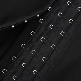 Shapewear 4-in-1 Waist Trainer Corset Shapewear - Buttoned Tummy Control High Waist with Padded Bra - Black