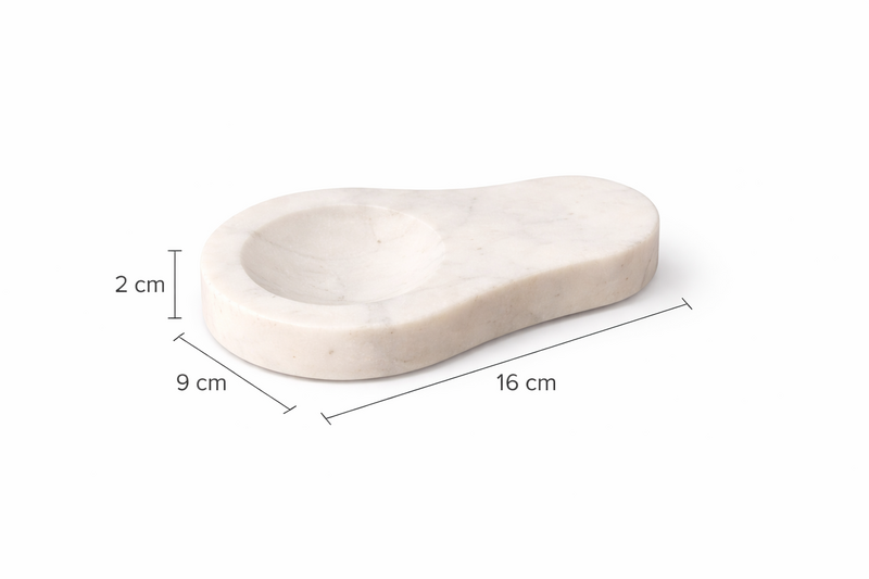 Witte marmeren lepelhouder – elegant en duurzaam ontwerp