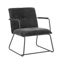 Armchair Bilbao black chenille