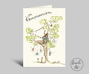 Kommunionskarte | Baumhaus | Klappkarte zur Kommunion